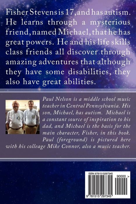 Through Fisher&#039;s Eyes: An Autism Adventure (back cover)